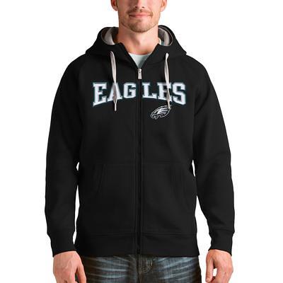 Men's Antigua Black San Francisco 49ers Wordmark Victory Full-Zip Hoodie Size: Small