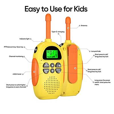 HPROMOT Rechargeable Walkie Talkies for Kids: 3 Pack Kids Walkie