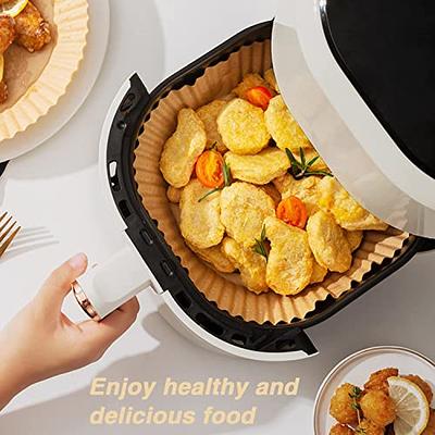 150PCS Air Fryer Disposable Paper Liner,Round Non-stick Disposable Air  Fryer Liners, Baking Paper for Air Fryer Food Grade for Baking Roasting  Microwave - (Natural & 6.3inch) 