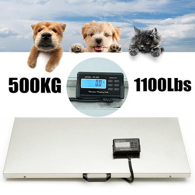 Carivia Digital Livestock Scale 660Lbs x 0.2Lbs,12x15 Inch Large Platform  Pet Vet Scale,Stainless Steel Industrial Floor Scale Postal, Shipping  Scale