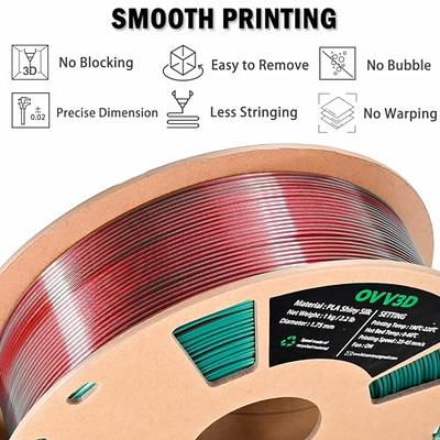 OVV3D 3D Printer Filament Bundle, PLA Filament 1.75mm, Tri Color PLA and  Dual Color PLA Filament, Silk Red Blue, Silk Blue Green, Silk Red Green  Blue