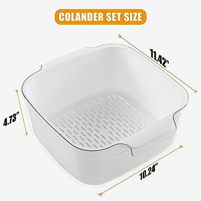 Multifunctional Plastic Colander Strainer Washing Rinse Bowl for