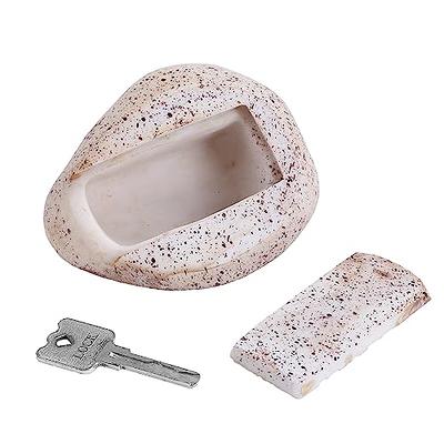 Lifelike Hide Spare Key Box Stone Spare Key Security Storage Box Gift Mini  Pine Nuts Locker – the best products in the Joom Geek online store