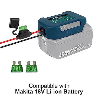 HQRP Battery Adapter with Fuse and Switch, Power Wheel Adapter Compatible  with Makita 18V Li-Ion