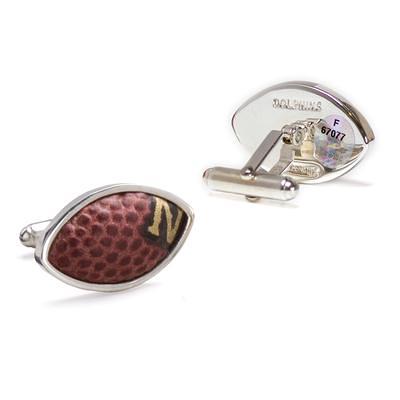 Tokens and Icons Seattle Seahawks Super Bowl XLVIII Game-Used Football Cuff Links