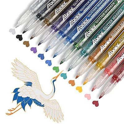 JR.WHITE Glitter Metallic Paint Pens: Sparkle Water-Based Marker Pen for  Greeting Cards, Mugs, Wood, Art Drawing, Rock Painting, Posters, Albums,  Scrapbooking (18-Count) - Yahoo Shopping