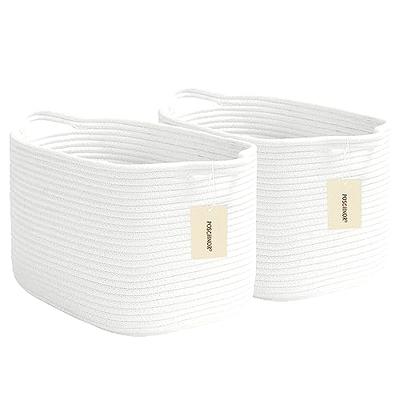 Goodpick 3pack Small Basket - Woven Storage Basket for Living Room Bathroom  Storage Basket for towels Cute Round Basket for Baby Toy Storage Home Storage  Baskets for Shelves Gift Baskets, Gray