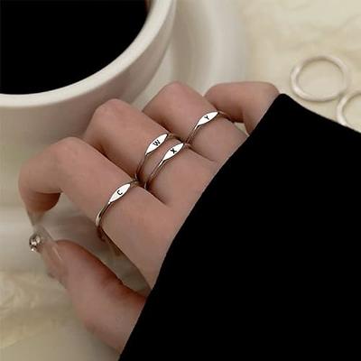 Stainless Steel Ring with Boy Girl Charm Finger Rings Fashion Wedding  Jewelry | eBay