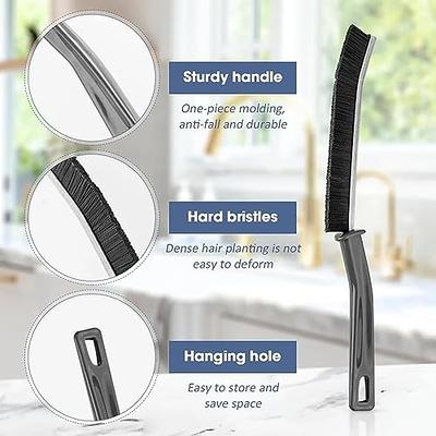 Hard Bristle Long Crevice Cleaning Brush Tool - Gap Cleaning Brush Round  Durable