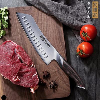 7 Pieces Professional Kitchen Knife Set, Meat Knife, Chef's Knife with  Non-Slip Handle for Home, Kitchen and Restaurant (Black)