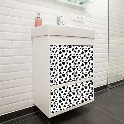 LiKiLiKi Black and White Spots Contact Paper Peel and Stick Wallpaper Cow  Print Wallpaper Self Adhesive Modern Dot Removable Decorative Wallpaper for