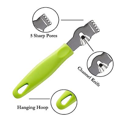  3Pcs Lemon Zester Tool Citrus Peeler Zester Grater with Handle  Stainless Steel Fruit Grater Peeling Knife Multipurpose Kitchen Gadgets Bar  Accessories : Home & Kitchen