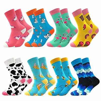 Fun Colorful Socks Combed Cotton Stockings Mid Calf Art Patterned Funky  Happy Sock Packs, 8 Pairs806, Free Size US 6-11 - Yahoo Shopping