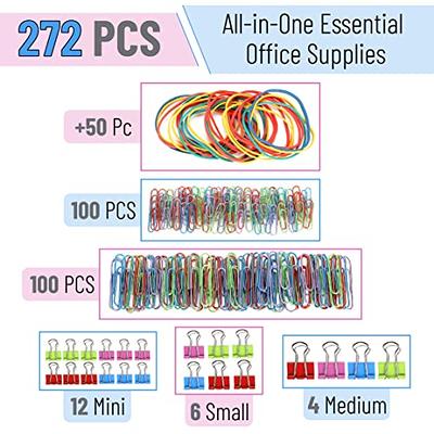 Mr. Pen- Paper Clips and Binder Clips, 272 PCS, Assorted Colors