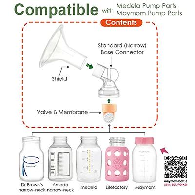 Maymom Breast Pump Kit Compatible with Medela Pump in Style Advanced Pump;  2xTwo-Piece 24mm Breastshield, 2 Valve, 4 Membrane, 2 Replacement Tubing;
