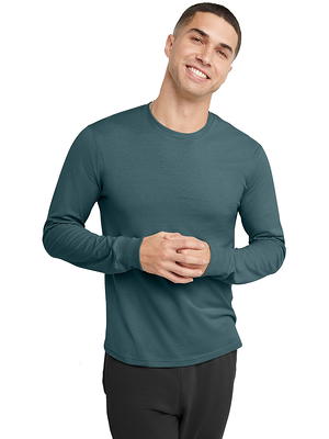 Life Is Good Men's Gnomedirondack Long Sleeve Crusher T-Shirt in Vintage Blue Size Large | 100% Cotton