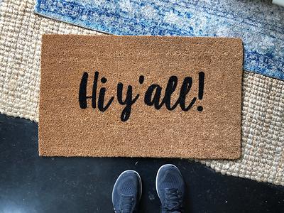 Welcome Y'all Door Mat