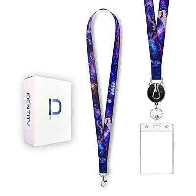 Wrapables Lanyard Keychain and ID Badge Holder Galaxy Blue