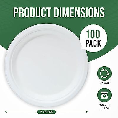 GREENESAGE 300 Pack Paper Plates Bulk, 7 inch Small Paper Plates, 100%  Compostable Paper Plates Eco Friendly Disposable Plates, Recycled Paper  Plates