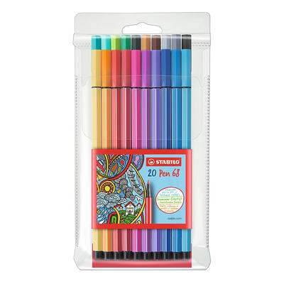 STABILO point 88 Pen & Pen 68 Neon Marker Wallet Set 