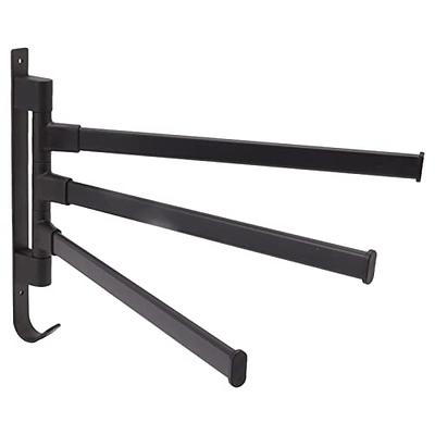 Swivel Towel Rack Swivel Wall Mounted Towel Rack with 4 Arms 180° Rotation  Towel Bars with Hooks for Kitchen Balcony Bathroom Black