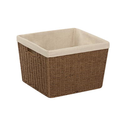 Honey-Can-Do 7-Piece Split Willow Woven Bathroom Storage Basket Set