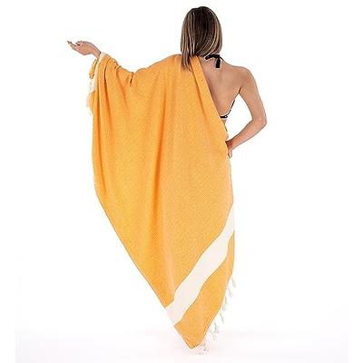 Extra Large Oversized Bath Towel 100% Cotton Turkish Towel Light Orange  40x80