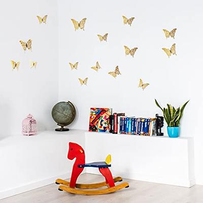  RENUIS 24pcs Butterfly Wall Decor,3D Butterfly Decals for Wall  Sticker,Magnetic Butterflies Decor,Stickers for Kids Bedroom Party Wedding  Crafts Decoration,Removable Mural Stickers Bedroom Decor : Baby