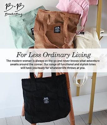 Brook + Bay Corduroy Tote Bag for Women - Boho Bag - Plain Tote Bag with  Pockets - Cute Tote Bags Aesthetic - Shoulder Bag - Yahoo Shopping