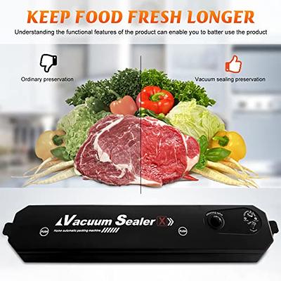 HAITRAL Automatic Food Vacuum Sealer, Fresh Food, Food Storage, Food  Gadget, Vacuum Sealing System, Comes with 15 Piece Sealer Bags- Black  (HT-KD04-21) 