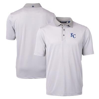 Kansas City Royals Cutter & Buck Virtue Eco Pique Micro Stripe Recycled Big  & Tall Polo - Light Blue/Navy