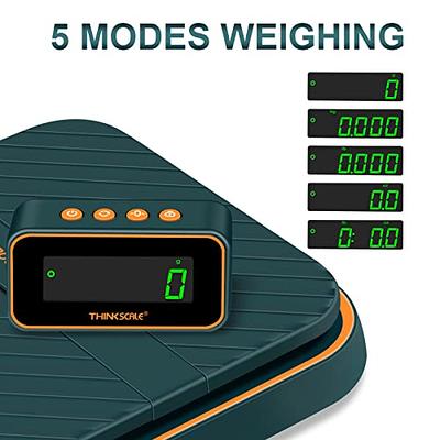 THINKSCALE Shipping Scale, 86lb x 0.1oz Postage Scale for Packages with  Separate LCD Display, Hold/Tare, 5 Units, Postal Scale Twin Fold up Holder,  Package Scale for Small Business, Mail Scale - Yahoo