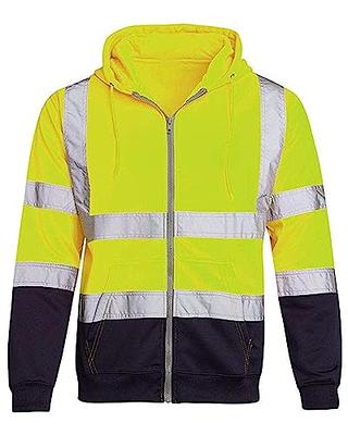 evzosrz High Visibility Reflective Jackets for Men, Waterproof Class 3 Safety  Jacket with Pocket, Hi Vis Coats, 1 Pack - Yahoo Shopping