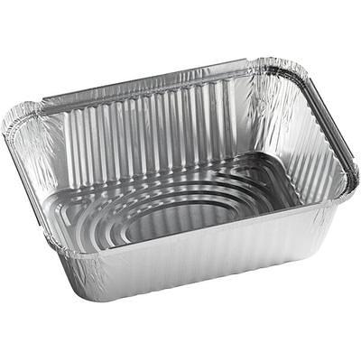 Choice 2.25 lb. Foil Oblong Take-Out Container with Dome Lid - 250