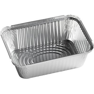 Choice 1 1/2 lb. Oblong Shallow Foil Take-Out Container - 500/Case