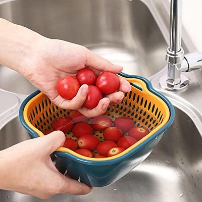 Salad Spinner, 5L Vegetable Washer Dryer Drainer Strainer with Bowl &  Colander