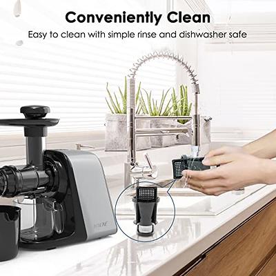 SiFENE Compact Cold Press Juicer, Single-Serve Slow Masticating Juicer for  Small Families, Easy to Clean, Anti-Clog, Quiet Motor, Safe for Kids, BPA