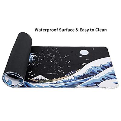 MEWOOCUE Gaming Laptop Mouse Pad,Sea Wave Big Mice Pads PC Keyboard  Waterproof and Non-Slip 31.5 x 11.8inches 3mm Thick XL,XXL Rubber Table Mat,  Kanagawa Surfing and Black Japanese Mouse Pads - Yahoo
