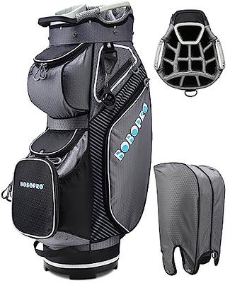 Gymax Blue Golf Stand Cart Bag Club with Carry Organizer Pockets