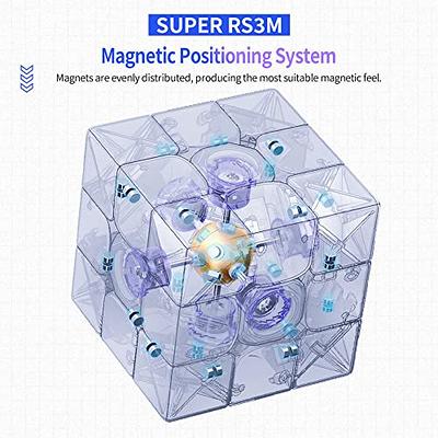 CuberShop Moyu Super RS3M V2 2023 MagLev UV Coated 3x3 Speed Cube (Magic  Clothes), moyu Super RS3 M V2 Professional 3x3 Stickerless MagLev, Upgraded