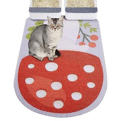 PETKARAY Cat Litter Mat, Litter Box Mat with Hidden Handle