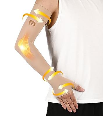 Ailaka Medical Compression Arm Sleeves for Men Women - 20-30 mmHg  Lymphedema Compression Sleeves Support for Arms Pain Swelling Edema Post  Surgery Recovery Tendonitis Beige Large(1 Pair)