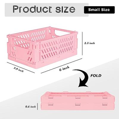  4-Pack Mini Plastic Baskets For Organizing and Storage,  Collapsible Space Saving Crates, Office Desk Drawer Organizer, Small Size  Storage Bins For kithchen Household Organizing.(5.9 x 3.8 x 2.2)''. :  Office Products