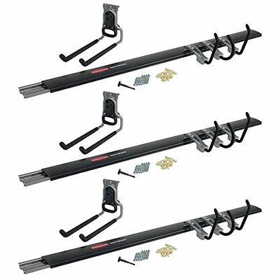 Rubbermaid FastTrack Garage Storage Utility Hooks, All in One Rail Hook Kit  and Tool Organizer, 6 Piece, Heavy Duty for Wall/Shed/Garden