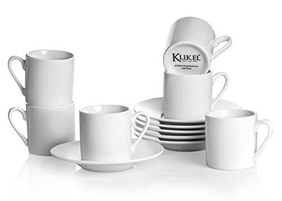 Klikel Espresso Cup And Saucer Set - White Cappuccino Cup