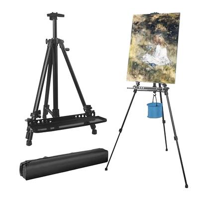 VISWIN Collapsible H-Frame Easel, Hold 1 or 2 Canvas up to 78, Adjustable  Beech Wood Easel for Painting, Movable & Tilting Flat Floor Art Easel