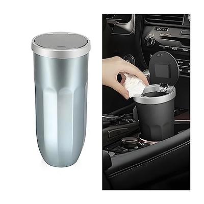 xuenair 2 Pack Mini Car Trash Can with Lid and 90 Bags, Cup Holder