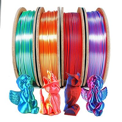 iSANMATE 3D Printer Filament, Tri-Color PLA Filament 1.75mm Bundle, Color  Changing PLA Rainbow Filament, Coextrusion Silk PLA +/- 0.03 mm, 250g x 4