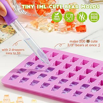 Gummy Molds for Edibles Large 5ML Chocolate Candy Mould Silicone Bpa Free  with Droppers and Cleaning Brush (Mini Bear) - Yahoo Shopping