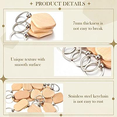 Laser Engrave Material Blanks Wood Key Chain Leather Keychain